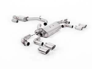 ES#4858855 - SSXVW650 - Milltek 3.15 Inch Valved Race Exhaust System - Polished Oval Tips - 100% 304L Aircraft Grade Stainless Steel - 80mm Resonated with Polished Oval Tips - Milltek Sport - Volkswagen