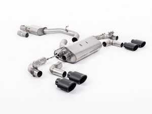 ES#4858853 - SSXVW651 - Milltek 3.15 Inch Valved Race Exhaust System - Cerakote Black Oval Tips - 100% 304L Aircraft Grade Stainless Steel - 80mm Resonated with Cerakote Black Oval Tips - Milltek Sport - Volkswagen