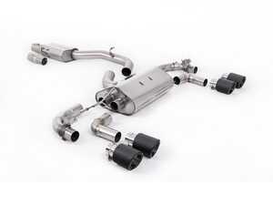 ES#4858849 - SSXVW655 - Milltek 3.15 Inch Valved Race Exhaust System - Carbon JET-100 Tips - 100% 304L Aircraft Grade Stainless Steel - 80mm Resonated with Carbon JET-100 Tips - Milltek Sport - Volkswagen