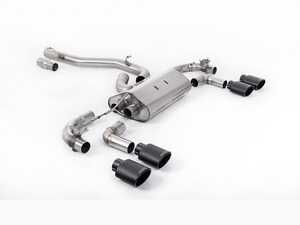 ES#4858880 - SSXVW644 - Milltek 3.15 Inch Valved Race Exhaust System - Cerakote Black Oval Tips - 100% 304L Aircraft Grade Stainless Steel - Non Resonated (Louder) with Cerakote Black Ovals - Milltek Sport - Volkswagen