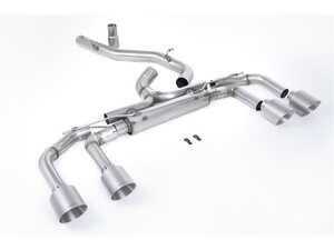 ES#4858584 - SSXVW704 - Milltek 80MM Race Non-Valved Catback  - With GT115 Brushed Titanium Tips - Milltek Sport - Volkswagen