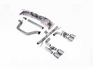 ES#4858890 - SSXVW694 - Milltek Cat Back Exhaust System - Titanium GT-115 Tips - 100% 304L Aircraft Grade Stainless Steel - Race (Loudest) with Titanium GT-115 Tips - Milltek Sport - Volkswagen