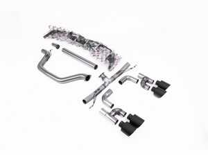 ES#4858892 - SSXVW693 - Milltek Cat Back Exhaust System - Cerakote Black GT-115 Tips - 100% 304L Aircraft Grade Stainless Steel - Race (Loudest) with Cerakote Black GT-115 Tips - Milltek Sport - Volkswagen