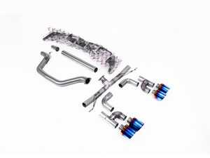 ES#4858894 - SSXVW695 - Milltek Cat Back Exhaust System - Burnt / Blue Titanium GT-115 Tips - 100% 304L Aircraft Grade Stainless Steel - Race (Loudest) with Burnt / Blue Titanium GT-115 Tips - Milltek Sport - Volkswagen