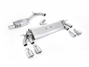 ES#4858901 - SSXVW577 - Milltek Cat Back Exhaust System - Polished GT-100 Round Tips - 100% 304L Aircraft Grade Stainless Steel - Resonated (quieter) With Polished GT-100 Round Tips - Milltek Sport - Volkswagen
