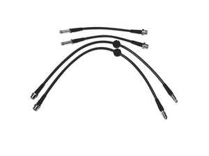 ES#4858910 - 034-303-0028 - Stainless Steel Braided Brake Line Kit - Unlike the stock rubber hose, this stainless steel braided hose will not bulge or expand with brake pressure - 034Motorsport - BMW