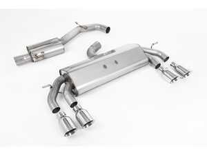 ES#4858905 - SSXVW583 - Non-Valved & Resonated (Quieter) Cat-Back Race Exhaust Systems - With Polished GT-100 Round Tips - Milltek Sport - Volkswagen