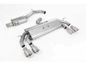 ES#4858899 - SSXVW585 - Non-Valved & Resonated (Quieter) Cat-Back Race Exhaust Systems - With Titanium GT-100 Round Tips - Milltek Sport - Volkswagen
