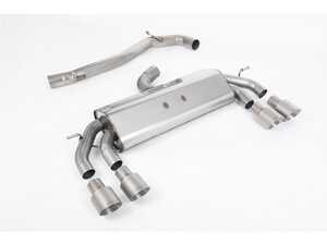 ES#4858913 - SSXVW589 - Milltek Non-Valved Cat Back Exhaust System - GT-100 Brushed Titanium Tips - 100% 304L Aircraft Grade Stainless Steel - Non-Valved Race System. Non-resonated (louder) - Milltek Sport - Volkswagen