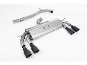 ES#4858918 - SSXVW588 - Milltek Non-Valved Cat Back Exhaust System - Cerakote Black Oval Tips - 100% 304L Aircraft Grade Stainless Steel - Non-Valved Race System. Non-resonated (louder) - Milltek Sport - Volkswagen
