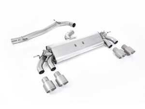 ES#4865407 - SSXVW508 - Milltek Cat Back Exhaust System - Titanium GT-100 Round Tips - Non-resonated Non-Valved (louder) - With Titanium Quad Tips - Milltek Sport - Volkswagen