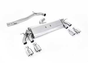 ES#4865488 - SSXVW507 - Milltek Cat Back Exhaust System - Polished GT-100 Round Tips - Non-resonated Non-Valved (louder) - With Polished Quad Tips - Milltek Sport - Volkswagen