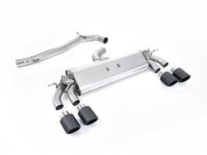 ES#4865747 - SSXVW582 - Milltek Cat Back Exhaust System - Carbon JET-100 Round Tips - Non-resonated Non-Valved (louder) - With Carbon Quad Tips - Milltek Sport - Volkswagen