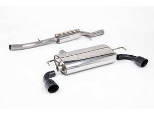ES#4865793 - SSXVW690 - MK4 R32 Cat-Back Exhaust System - Resonated - GT-100 Cerakote Black Tips - 100% 304L Aircraft Grade Stainless Steel - Resonated System (quieter) - Milltek Sport - Volkswagen