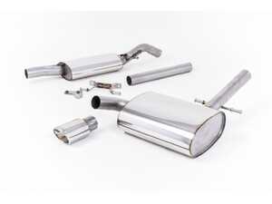 ES#4865794 - MCXVW220 - Resonated Cat-Back Exhaust System (Quieter) - With Polished Oval Tip - Milltek Sport - Volkswagen
