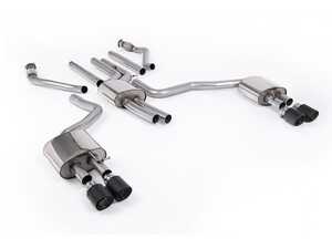 ES#4865803 - SSXAU1059 - Resonated Cat-Back With Quad JET-100 Carbon Tips - For anyone looking to improve their sound and aesthetics - Milltek Sport - Audi