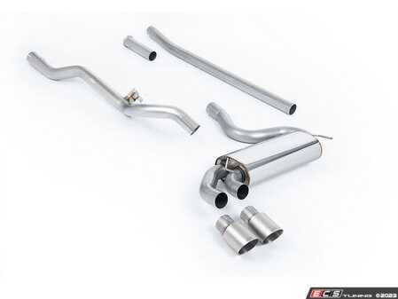 ES#4865810 - MCXAU110 - Non-Resonated Cat-Back With Titanium OEM-Style Tips - Requires 4 holes to be drilled into the boot floor to allow fitment of the new Milltek Sport exhaust hangers - Milltek Sport - Audi