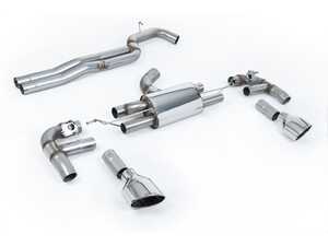 ES#4865864 - SSXAU983 - 80mm Race Catback With Polished Tips - Non-Resonated - Milltek Sport - Audi