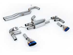 ES#4865870 - SSXAU985 - 80mm Race Catback With Burnt Titanium Tips - Non-Resonated - Milltek Sport - Audi