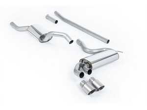 ES#4865868 - MCXAU109 - Resonated Cat-Back With Titanium OEM-Style Tips - Requires 4 holes to be drilled into the boot floor to allow fitment of the new Milltek Sport exhaust hangers - Milltek Sport - Audi