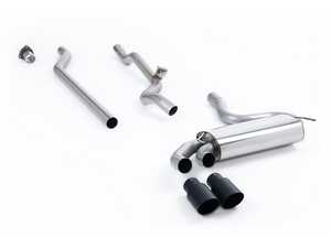 ES#4865872 - MCXAU105 - Non-Resonated Cat-Back With Cerakote Black OEM-Style Tips - Requires 4 holes to be drilled into the boot floor to allow fitment of the new Milltek Sport exhaust hangers - Milltek Sport - Audi
