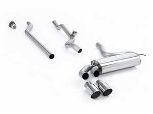 ES#4865875 - MCXAU108 - Non-Resonated Cat-Back With Polished OEM-Style Tips - Requires 4 holes to be drilled into the boot floor to allow fitment of the new Milltek Sport exhaust hangers - Milltek Sport - Audi