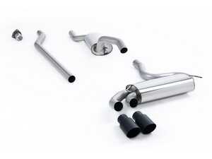 ES#4865879 - MCXAU106 - Resonated Cat-Back With Cerakote Black OEM-Style Tips - Requires 4 holes to be drilled into the boot floor to allow fitment of the new Milltek Sport exhaust hangers - Milltek Sport - Audi