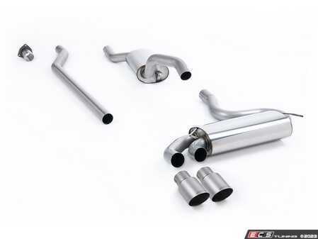 ES#4865880 - MCXAU111 - Resonated Cat-Back With Titanium OEM-Style Tips - Requires 4 holes to be drilled into the boot floor to allow fitment of the new Milltek Sport exhaust hangers - Milltek Sport - Audi