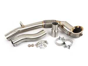 ES#4690569 - CTSEXHDP0055CAT - 3" High Flow Downpipe With Catalytic Converter - Evo4 FWD - Features a 3.5 cast downpipe flange and mandrel bent 3 stainless steel tubing - CTS - Audi Volkswagen