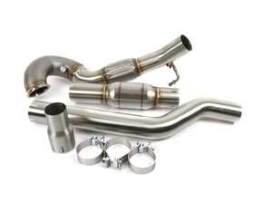 ES#2862919 - CTSEXHDP0015CAT - 3.5" High Flow Downpipe - T304 stainless steel with high flow catalytic converter - CTS - Audi Volkswagen