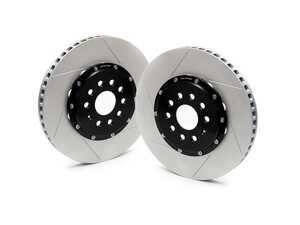 ES#4866077 - 9941LR - Front Slotted 2-Piece Floating Brake Rotors Upgrade Kit - 345mm - Prioritizes weight savings but also facilitates rapid heat dissipation. - Neuspeed - Audi Volkswagen