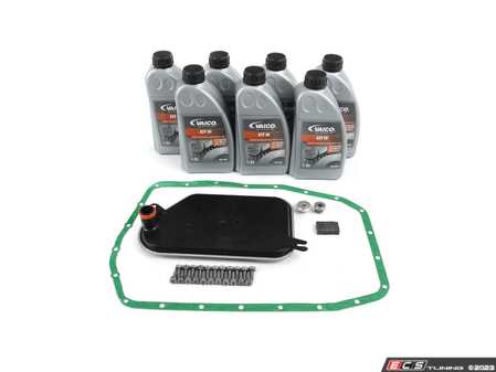 ES#4841490 - V20-2085 - Automatic Transmission Service Kit - A5S325Z (5HP19) - Includes a filter, pan gasket, plugs, installation hardware, and Vaico transmission fluid - Vaico - BMW