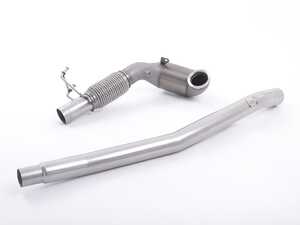 ES#4355840 - SSXVW386 - 3" Cast Downpipe With Race Cat - Stainless steel 3" downpipe with high flow catalytic converter designed to work with factory cat-back exhaust systems. - Milltek Sport - Audi Volkswagen