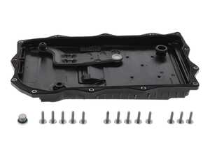 ES#4862014 - 24118632188 - Automatic Transmission Oil Pan - GA8P70H - Includes a pan with an integrated filter, oil pan gasket, installation hardware, and drain/fill plugs - Vaico - BMW