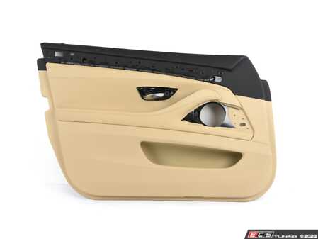 ES#2225492 - 51417273049 - Leather Door Panel - Front Left - Veneto Beige - OEM replacement front left door panel for BMW F10, precise fit. - Genuine BMW - BMW