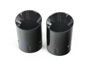 ES#4818230 - BMSFEXHUASTTIPSB - Billet Exhaust Tips - Pair - High Gloss Black Powder Coat - Upgrade the sporty appearance of your exhaust with billet exhaust tips from BMS - Not for use with M-Performance exhaust systems. - Burger Motorsports - BMW