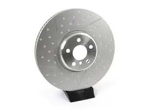 Front Dimpled And Slotted Brake Rotors - Pair