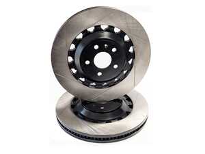 ES#4872026 - EMD-37034-PR - Front Slotted Brake Rotors - Pair (370x34) - Upgrade your looks and performance with a set of slotted rotors! - Emmanuele Design - Audi