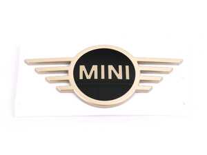 ES#4779064 - 51145A32482 - Trunk Emblem - Silver  - Stock trunk emblem that mounts on the upper center. Bronze silver color even though MINI calls it silver. - Genuine MINI - MINI
