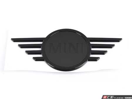 ES#4779065 - 51145A34129 - Hood Emblem Piano Black "Black Line" - Upgrade that faded or damaged chrome with new black line badge - Genuine MINI - MINI