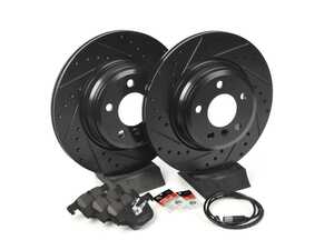 ES#4775927 - 34216864899pKT - Performance Rear Brake Service Kit - Featuring ECS V5 brake rotors & Hawk HPS 5.0 brake pads - Assembled By ECS - BMW