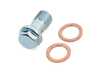 ES#2882352 - 1J0611764AD - Rear Hard Brake Hose - Right - Brake line from mid brake hose to brake caliper, includes banjo bolt to caliper - Vaico - Audi Volkswagen