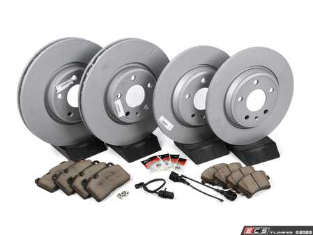 ES#3660860 - 8r0615301ckt5KT - Front & Rear Brake Service Kit - Featuring Zimmermann rotors and ECS DD23 "Daily Driver" ceramic pads. - Assembled By ECS - Audi