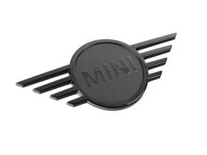 ES#4779066 - 51145A34130 - Trunk Emblem Piano Black "Black Line" - Upgrade that faded or damaged chrome with new black line badge - Genuine MINI - MINI