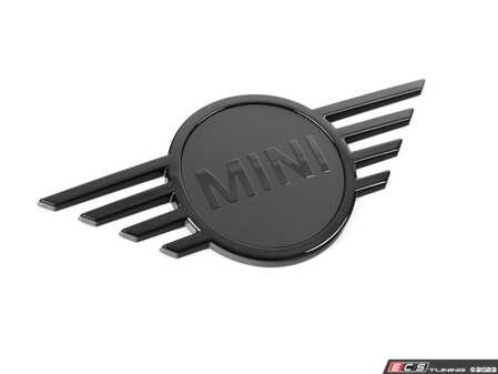 ES#4779066 - 51145A34130 - Trunk Emblem Piano Black "Black Line" - Upgrade that faded or damaged chrome with new black line badge - Genuine MINI - MINI