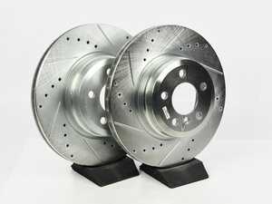 ES#3157465 - K5985 - Z23 Evolution Sport Brake Kit - Rear - Includes drilled and slotted rotors, carbon fiber infused ceramic brake pads, and all new premium hardware. - Power Stop - BMW