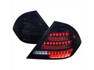 ES#4872408 - LT-BW20300BBLD-S - 2001-2004 Mercedes Benz W203 C-Class Sequential Turn Signal LED Tail Lights (Glossy Black Housing/Dark Smoke Lens) - Plug & Play Lighting Solution - US Spec Set - Add new life to the rear of your Mercedes! - Spec-D Tuning - Mercedes Benz