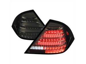 ES#4872409 - LT-BW20300GLED-S - 2001-2004 Mercedes Benz W203 C-Class Sequential Turn Signal LED Tail Lights (Chrome Housing/Smoke Lens) - Plug & Play Lighting Solution - US Spec Set - Add new life to the rear of your Mercedes! - Spec-D Tuning - Mercedes Benz