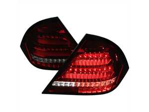 ES#4872410 - LT-BW20300RGLD-S - 2001-2004 Mercedes Benz W203 C-Class Sequential Turn Signal LED Tail Lights (Chrome Housing/Red Smoke Lens) - Plug & Play Lighting Solution - US Spec Set - Add new life to the rear of your Mercedes! - Spec-D Tuning - Mercedes Benz