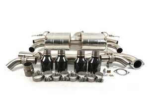 ES#4708189 - HS22GFR8GV4SB - Invidia 2022+ Volkswagen Golf R MK8 76mm R400 Valved Cat Back Exhaust Straight Cut Black Tips - Invidia - 